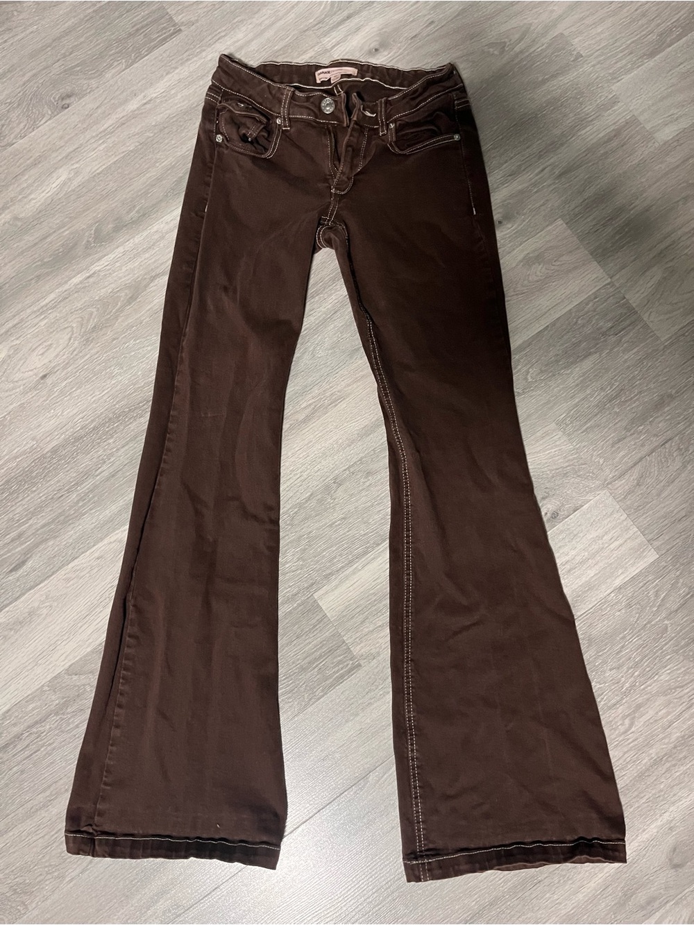 Women’s Low Waisted Brown Flare Jeans